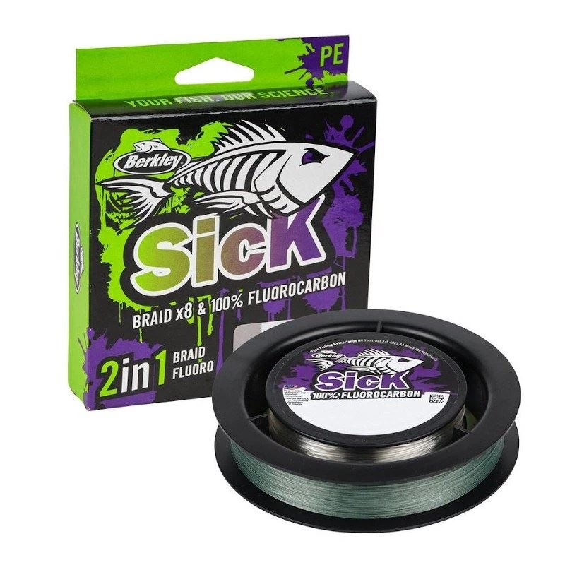 Berkley Sick 2 In 1 Flurocarbon & Braid 1 Berkley Sick 2 In 1 Flurocarbon & Braid