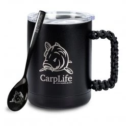 Carplife Products CarpLife Thermal Mug & Spoon Set - Neon & Black Paracord Handle Camping