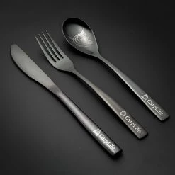 Carplife Products CarpLife Black Etched Cutlery Set