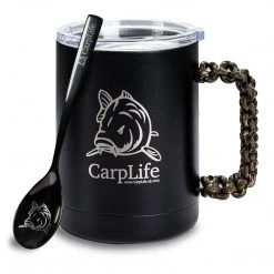 Carplife Products CarpLife Thermal Mug & Spoon Set - Olive Paracord Handle Camping 9 Carplife Products CarpLife Thermal Mug & Spoon Set - Olive Paracord Handle Camping