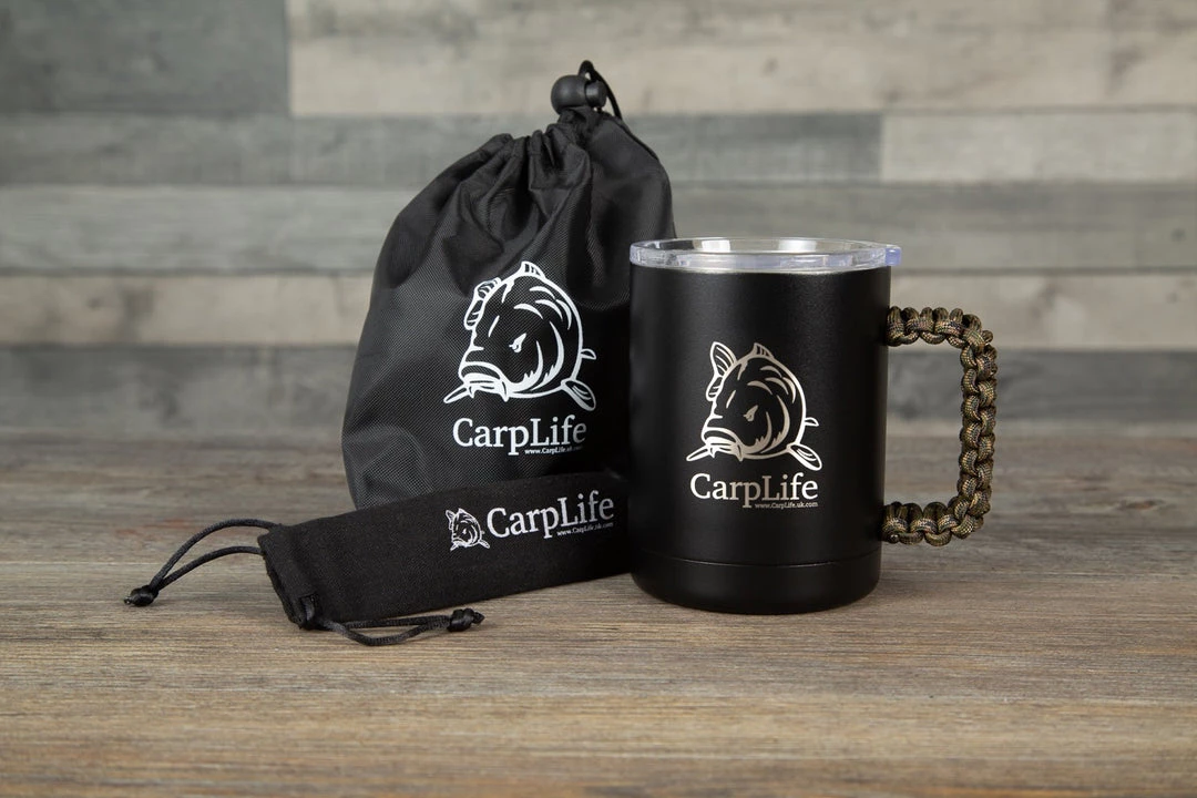 Carplife Products CarpLife Thermal Mug & Spoon Set - Black Paracord Handle 4 Carplife Products CarpLife Thermal Mug & Spoon Set - Black Paracord Handle