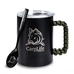 Carplife Products CarpLife Thermal Mug & Spoon Set - Olive Paracord Handle Camping 11 Carplife Products CarpLife Thermal Mug & Spoon Set - Olive Paracord Handle Camping