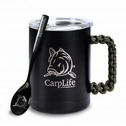 Carplife Products CarpLife Thermal Mug & Spoon Set - Olive Paracord Handle Camping