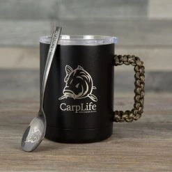 Carplife Products CarpLife Thermal Mug & Spoon Set - Neon & Black Paracord Handle Camping