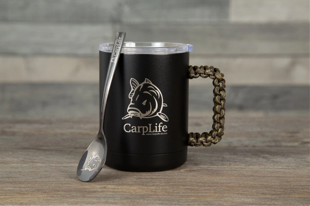 Carplife Products CarpLife Thermal Mug & Spoon Set - Olive Paracord Handle Camping 6 Carplife Products CarpLife Thermal Mug & Spoon Set - Olive Paracord Handle Camping