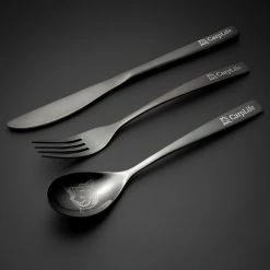 Carplife Products CarpLife Black Etched Cutlery Set