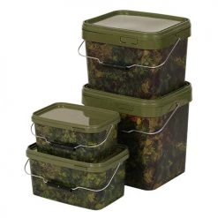 GARDNER TACKLE SQUARE CAMO BUCKET Baiting Tools & Storage
