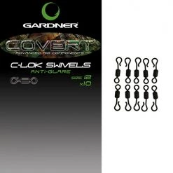 Terminal Tackle & Accessories GARDNER TACKLE COVERT C-LOK SWIVELS SIZE 12 ANTI GLARE 5 Terminal Tackle & Accessories GARDNER TACKLE COVERT C-LOK SWIVELS SIZE 12 ANTI GLARE