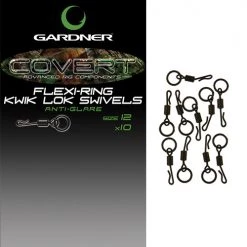 GARDNER TACKLE COVERT FLEXI-RING KWIK LOK SWIVELS Terminal Tackle & Accessories