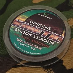 GARDNER TACKLE KINETIC SINKING SHOCK LEADER 50lb (22.7kg) 50m Line