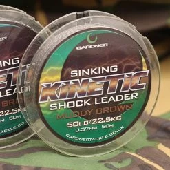 GARDNER TACKLE KINETIC SINKING SHOCK LEADER 50lb (22.7kg) 50m Line