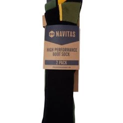 Navitas Coolmax Boot Sock Twin Pack 7-11 Apparel