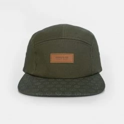 KUMU CAP 5 PANEL 'MANTRA' GREEN GOLD LOGOS
