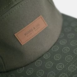 KUMU CAP 5 PANEL 'MANTRA' GREEN GOLD LOGOS