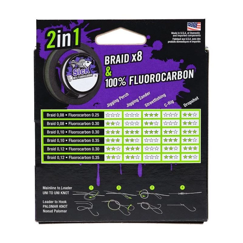 Berkley Sick 2 In 1 Flurocarbon & Braid 3 Berkley Sick 2 In 1 Flurocarbon & Braid