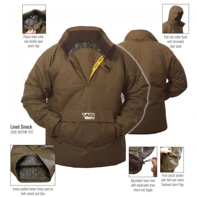 Vass Tackle Team Vass 175 Winter Lined Smock Khaki Edition Apparel 17 Vass Tackle Team Vass 175 Winter Lined Smock Khaki Edition Apparel