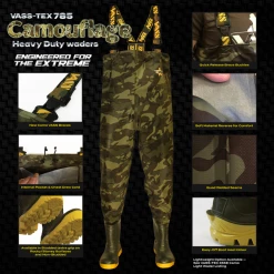 Apparel Vass Tackle Vass-Tex 785 Camouflage Waders *NON STUDDED*