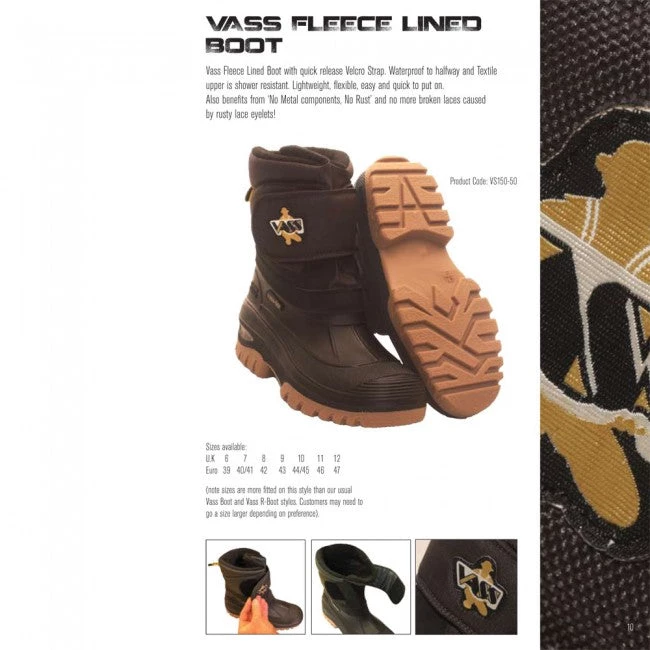 Vass Tackle Vass Fleece Lined Fishing Boot Apparel 8 Vass Tackle Vass Fleece Lined Fishing Boot Apparel