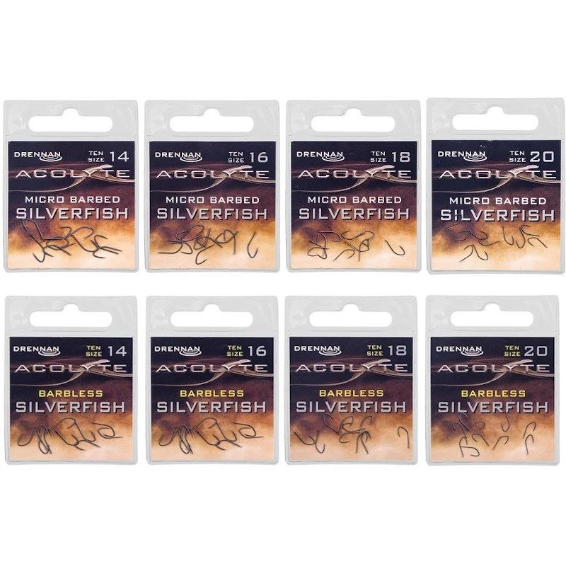 Drennan Acolyte Silverfish Hooks Coarse 1 Drennan Acolyte Silverfish Hooks Coarse