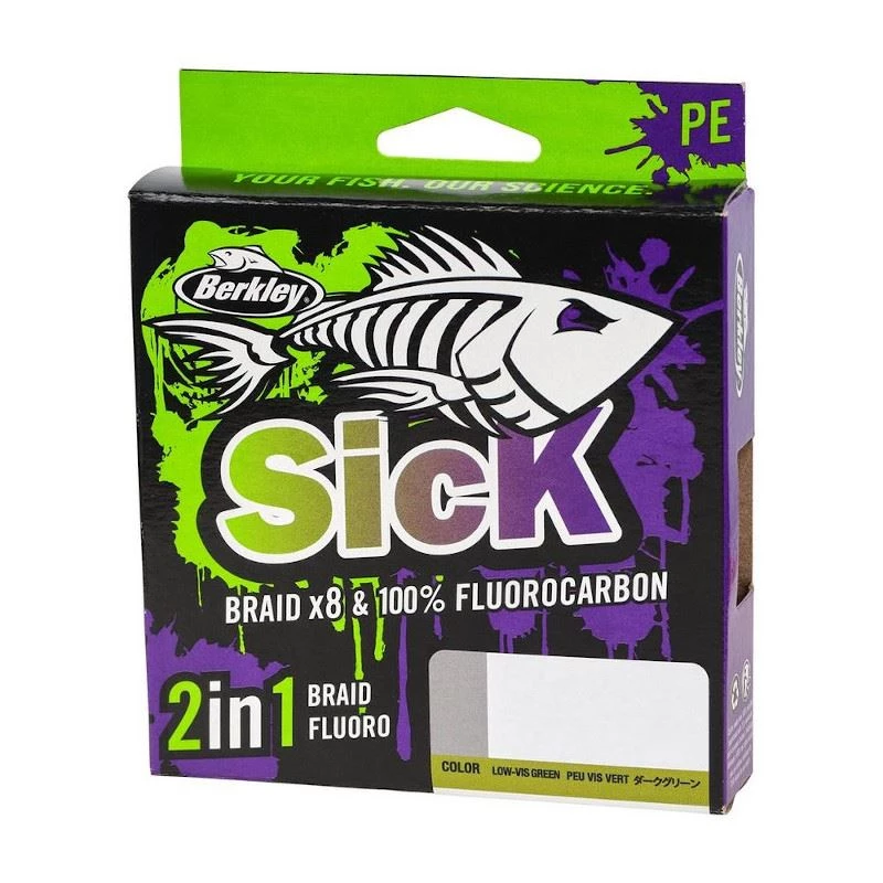 Berkley Sick 2 In 1 Flurocarbon & Braid 2 Berkley Sick 2 In 1 Flurocarbon & Braid